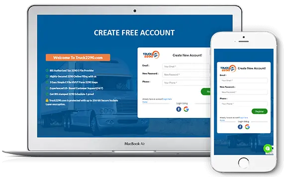 File your 2290 truck tax Online Anywhere, Any Time.