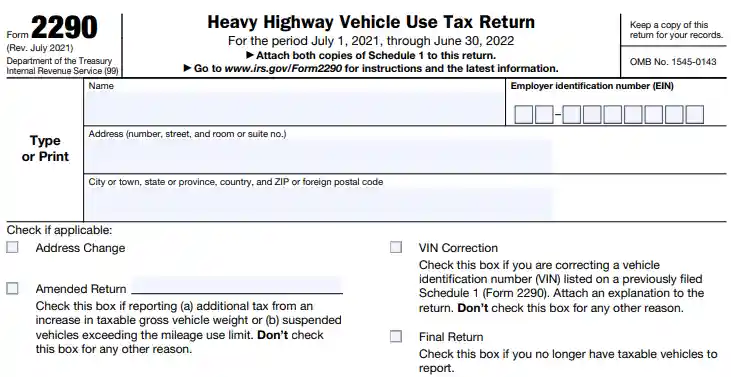 E file form 2290 4 Irs 2290 Form overview